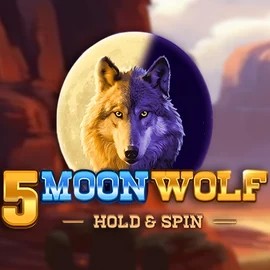 5 Moon Wolf slot logo by Apparat Gaming at VipLuck Casino