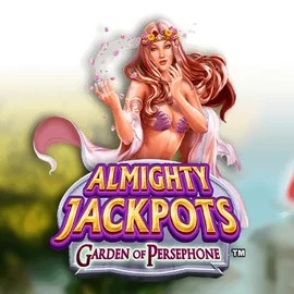 Almighty Jackpots: Garden of Persephone slot logo by Novomatic at VipLuck Casino