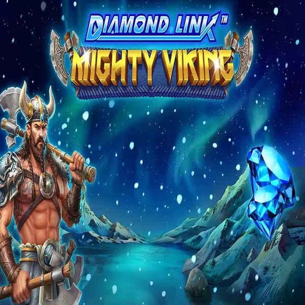 Diamond Link Mighty Viking slot logo by Greentube at VipLuck Casino