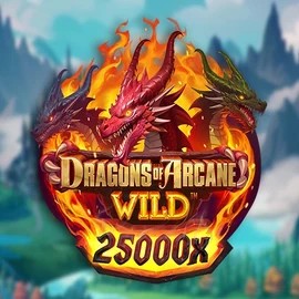Dragons of Arcane Wild casino game by Foxium – featured logo at VipLuck Casino