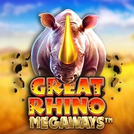 Great Rhino Megaways online game logo by Pragmatic Play on vipsluckcasino.com