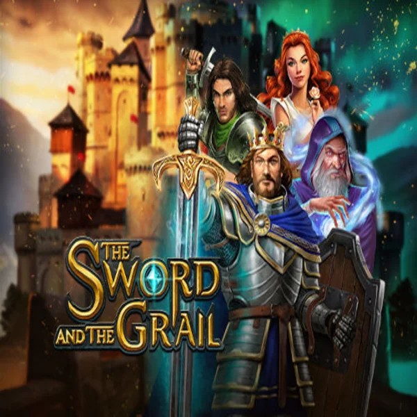 The Sword and the Grail slot logo by Play'n GO at VipLuck Casino